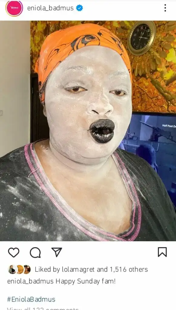 Eniola Badmus leaves many confused as she shares disturbing photo Kemi Filani blog min 1