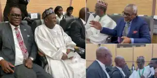JUST IN: Ganduje, Gbajabiamila, Ribadu and others storm Supreme Court as hearing of appeals against Tinubu’s victory begins (Photos)