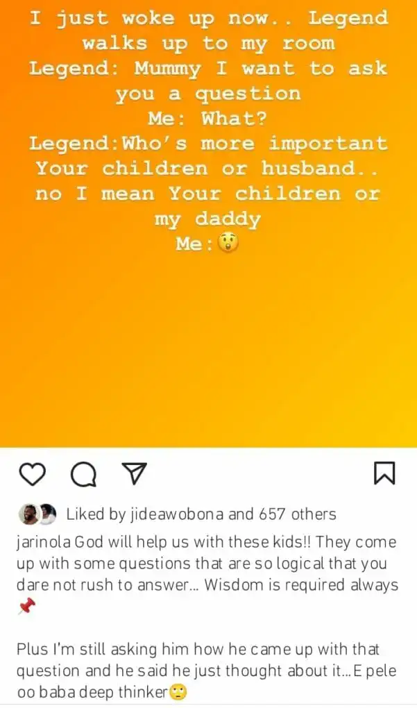 God will help us with these kids Rotimi Salamis wife Jumoke laments as son asks her to choose between him and his father