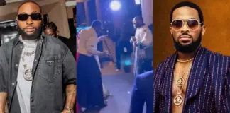 “Baba Ibeji” – Dbanj hails Davido as they meet up at Trace Awards