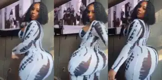 Real Or Fake? – Video Of A Slay Queen With Extra Large Nyᾶsh In A Tight Dress Causes Reactions (Video)