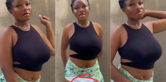 Fans of tiktok have reacted strongly to a video of a young Nigerian lady dancing seductively to Olamide's famous song "Don't Stop." The lady was creating video content for her admirers as usual, but while dancing, a breeze lifted her skirt, drawing the attention of numerous viewers.