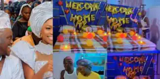 Reactions as Portable’s third baby mama, Ashabi welcomes him home in grand style