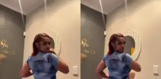 This Na Real Nyᾶsh – Reactions As Curvaceous Lady Rolls Her Big Nyᾶsh To The Tune Of A Song (Video)