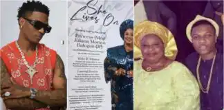 Wizkid’s Mum’s funeral arrangement: Family releases details on wake keep, tribute night, others