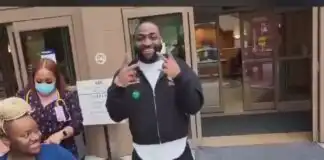 Excitement As Davido And Chioma Officially Steps Out With Their Newborn Twins (Video)