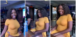 African Lady reveals her goodies kpekus while on dance floor (Watch Video)
