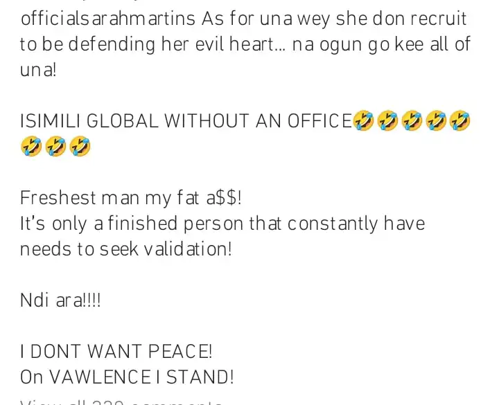 A lot of evil done to me and I was busy chesting her bullets Sarah Martins resumes dragging Judy Austin Kemi Filani blog min
