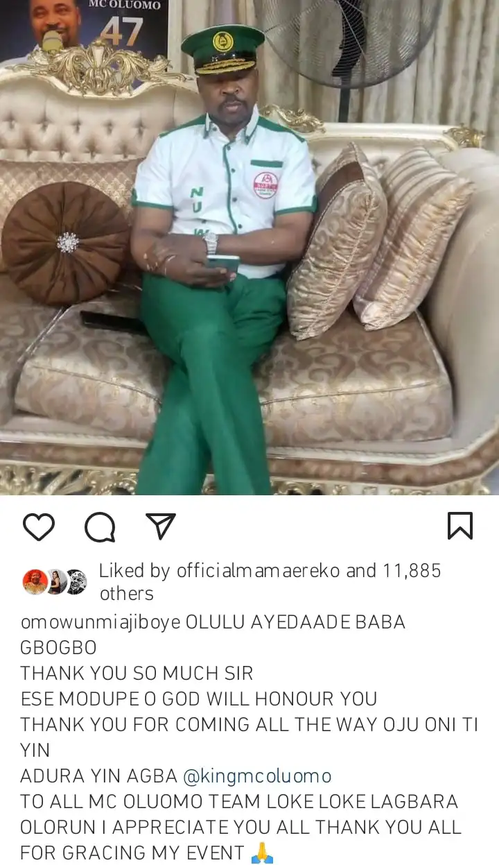 Omowunmi Ajiboye pens appreciation post to MC Oluomo following her mothers burial Kemi Filani blog min
