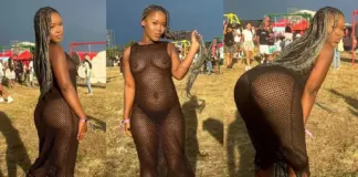 A LADY attends a social event almost NAKED (See trending PHOTOS)