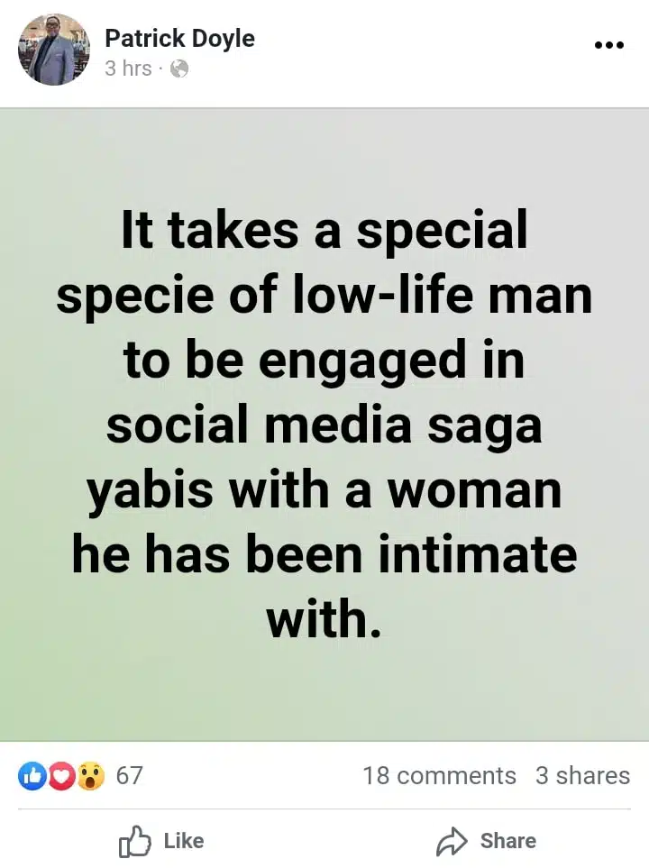 Patrick Doyle labels Isreal DMW a ‘low life’ for publicly dragging ex-wife 1 gfsdg.jpg