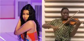 "Naija no de carry last, Thank you to the beautiful, Lucia" Nicki Minaj applauds Nigerian violinist’s rendition of ‘Pink Friday’ song (video)