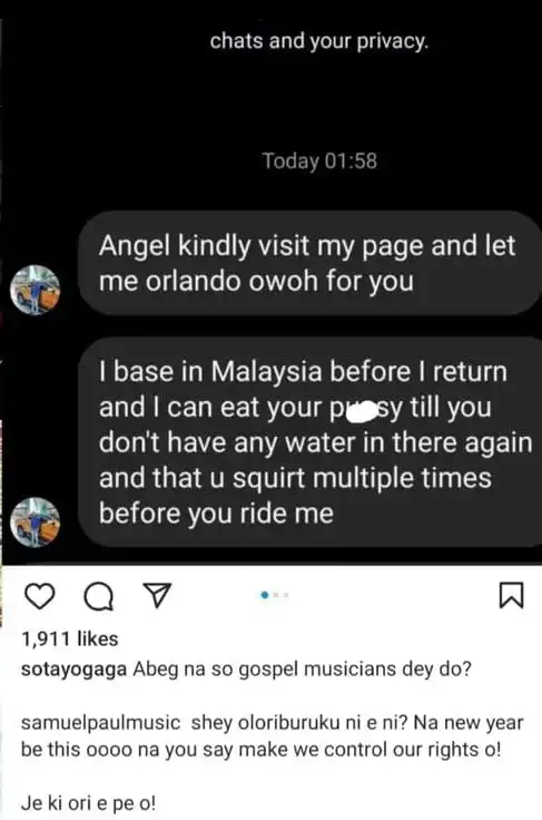Sotayo Gaga calls out gospel singer Samuel Paul for begging to eat her pussy Kemi Filani blog min
