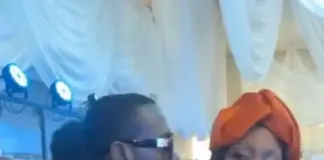 Moment Deyemi Okanlawon tries to kiss Osas Ighodaro at Kunle Remi’s wedding