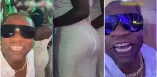 Moment Speed Darlington goes gaga upon sighting endowed lady at wedding (VIDEO)