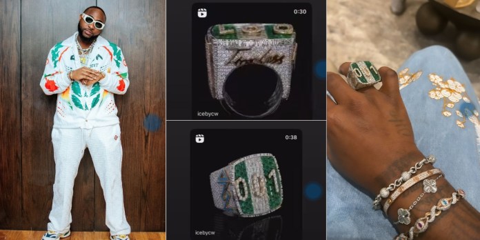 Davido acquires multi-million diamond ‘001’ ring (Photo/video) Davido acquires multi-million diamond ‘001’ ring (Photo/video)