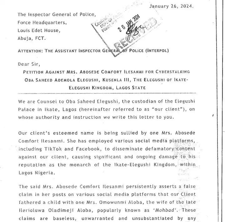Oba Elegushi files petition against Bukky Jesse over allegations fathering Mohbads son Kemi Filani blog min
