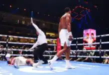 Anthony Joshua Knocks out Francis Ngannou cold in two rounds in heavyweight clash