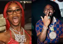 American rapper, Sexxy Red beams with joy as Davido shows love to her