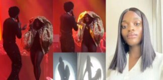 “This boy no dey hear word” –Reactions as Omah Lay rocks another lady on stage during concert (Video)