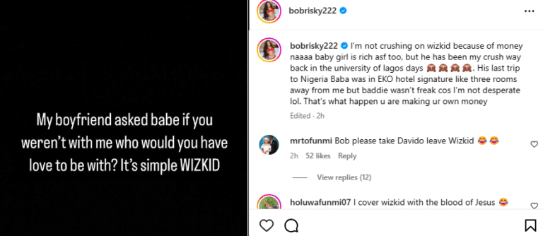 Wizkid has been my crush since I was in University of Lagos – Bobrisky 1 Screenshot 2024 03 18 140641 768x334 1