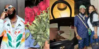 “Better to cry in Dubai than in Lagos”– Reactions as Davido spoils Chioma with wads of cash ahead of birthday (Photo)