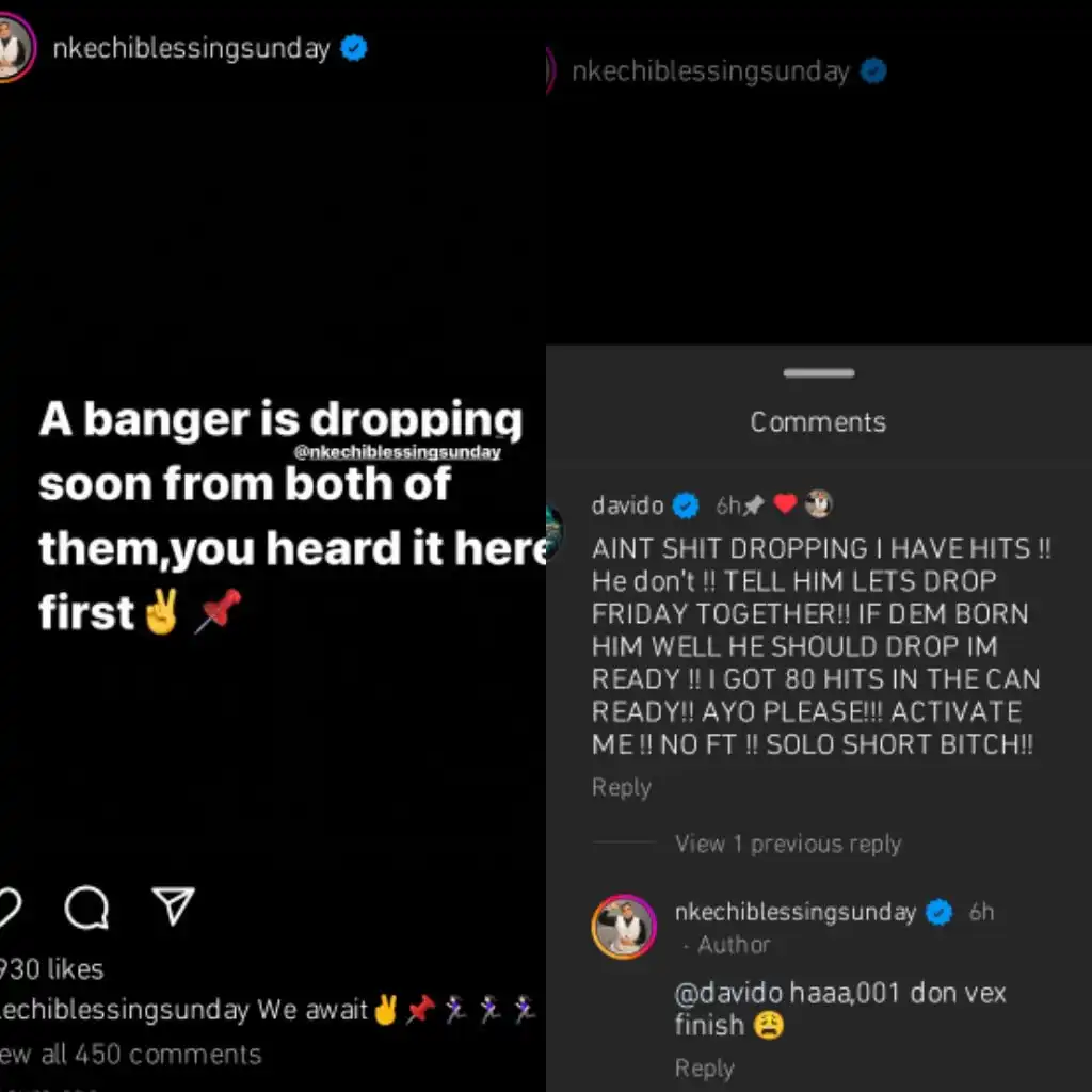 I have hit songs he dont Davido dares Wizkid to drop song the same day as him Kemi Filani blog min