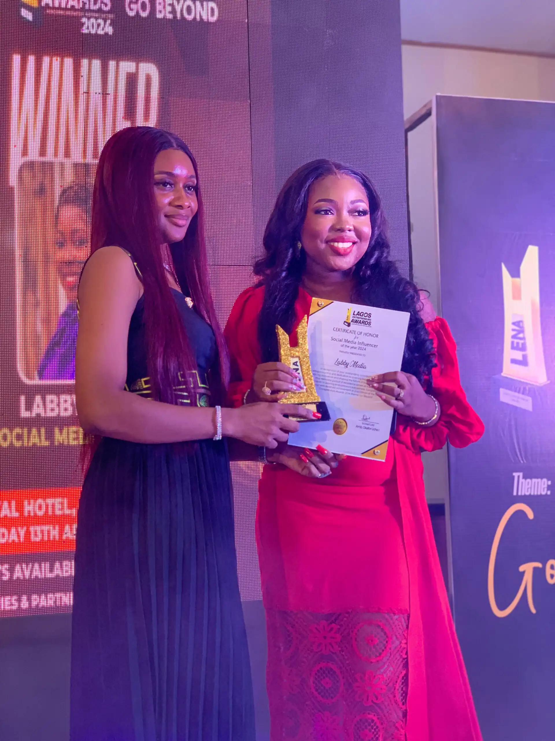 Labby Media's CEO Omolabake Fatayo Wins Social Media Influencer of the Year 2024