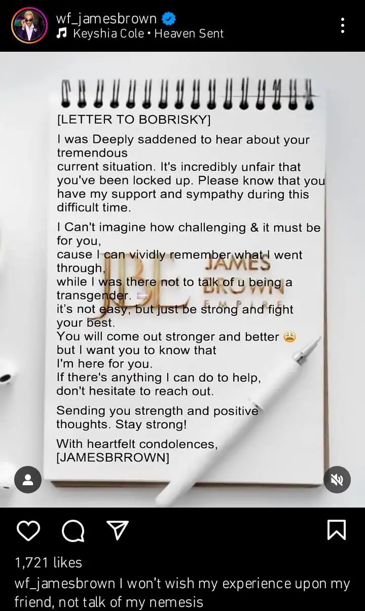 James Brown writes open letter to Bobrisky Kemi Filani blog min