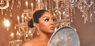 Toke Makinwa looks stunning in a gorgeous attire for AMVCA