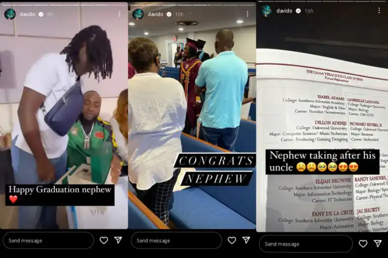 Davido gifts his nephew a diamond watch worth millions on his graduation Kemi Filani blog 768x512 1