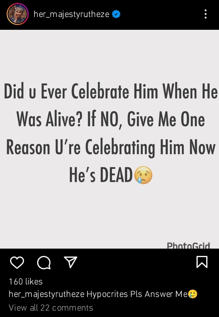 Give me one reason youre celebrating him now Ruth Eze drags Nosa Rex for celebrating Junior Pipes posthumous birthday Kemi Filani blog min 1