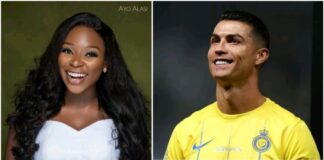 Married Nigerian actress Tomike Adeoye ‘desperate’ to go on a date with Cristiano Ronaldo