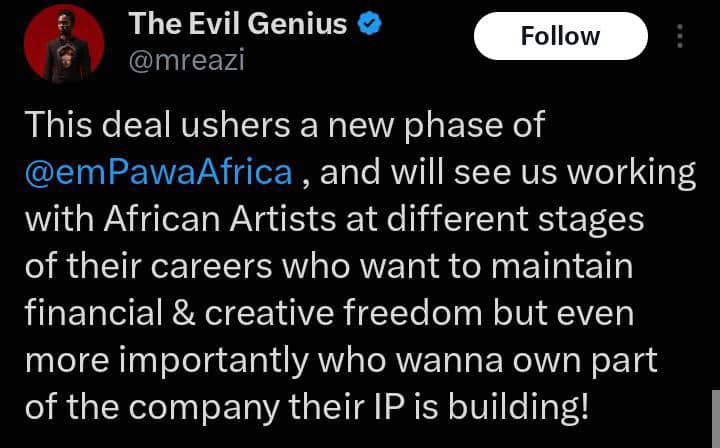 Massive reactions as Mr Eazi unveils Tekno as latest partner and investor at Empawa Africa 2 WhatsApp Image 2024 05 22 at 3.04.06 PM