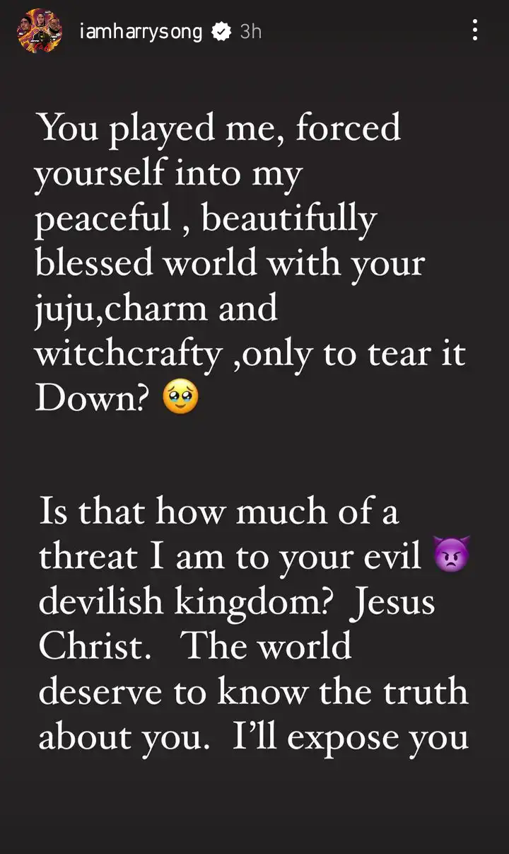 You forced yourself into my world with your juju charm and witchcrafty Harrysong blows hot Kemi Filani blog