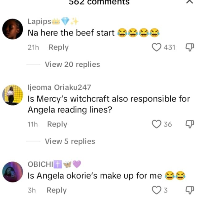 "Nah Here the Beef Start" - Nigerians react as Old clip of Mercy Johnson and Angela Okorie in heated clash trends 2 rddfd