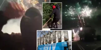 Arsenal fans set fireworks off at 2am outside 'Man City hotel'