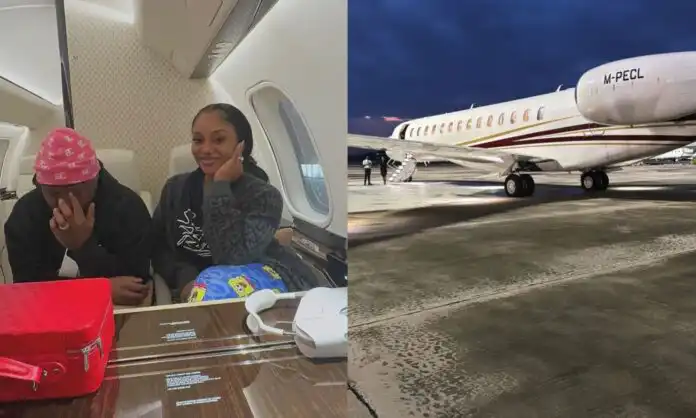 Davido and Chioma jet out of Nigeria after shutting down the country with their wedding (video)