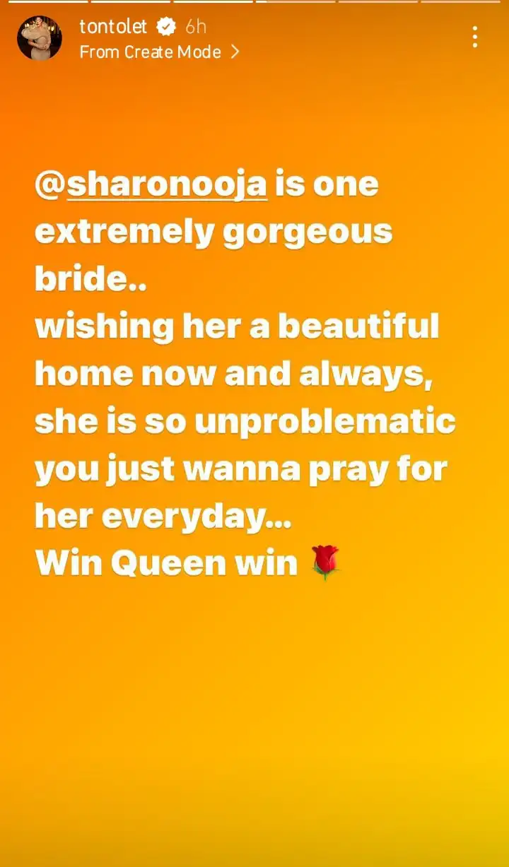 She is an extremely gorgeous bride Tonto Dikeh gushes over Sharon Ooja Kemi Filani blog min 1
