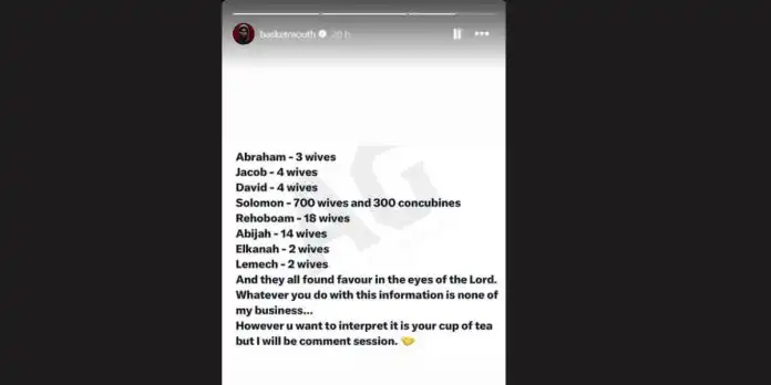 Why it is not good to marry just one wife Comedian discloses as he shares biblical example that supports polygamy 2 696x348 1