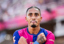 Unstoppable Raphinha Shatters Records with Hat-Trick as Barcelona Destroys Real Valladolid in a 7-0 Demolition