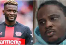 Isbae U beams with joy as Victor Boniface gifts him N1 million cash