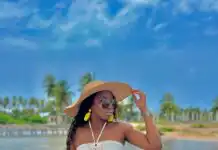 Omowunmi Dada Flaunts Her Stunning Beach Vibes in Cleavage-Baring Swimwear