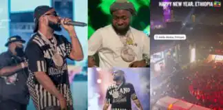 Davido performs in Ethiopia as they usher in New Year (Video)
