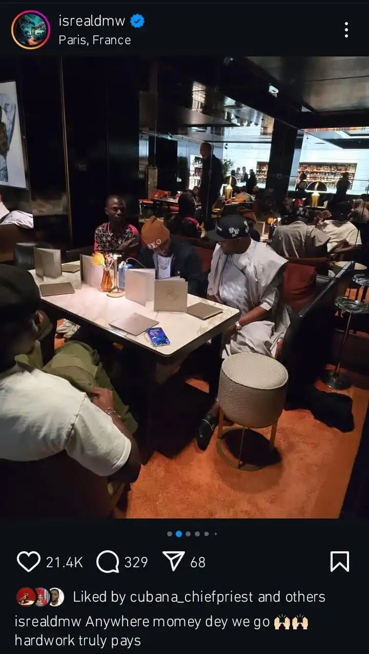“Anywhere money dey, we go” – Isreal DMW says as he shares photos of him and Davido in paris 1 Anywhere money dey we go Israel DMW says Kemi Filani blog min 1
