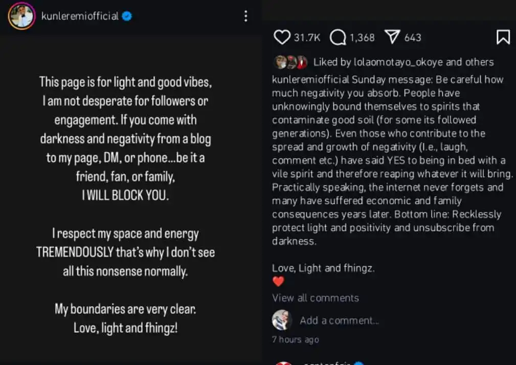 My boundaries are clear Kunle Remi issues warning to trolls over latest accusations Kemi Filani blog min
