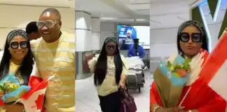 Nkechi Blessing gets a grand reception as she arrives in Canada (Video)