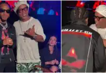 Tekno beams with pride as Ronaldinho makes grand appearance at his Dubai party (VIDEO)