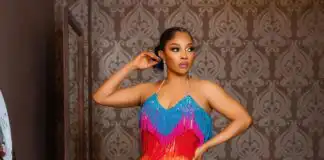 Toke Makinwa Stuns in Multicolored Dress, Channels "Sweet 16"