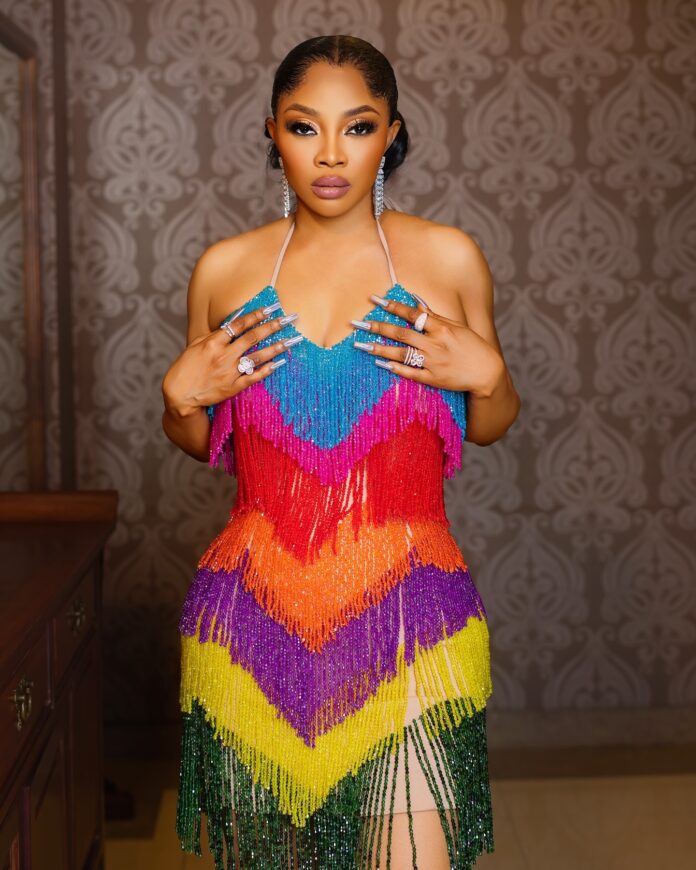 Toke Makinwa Stuns in Multicolored Dress, Channels "Sweet 16" Toke Makinwa Stuns in Multicolored Dress, Channels "Sweet 16"